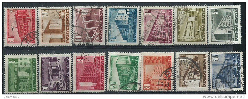 Ungheria 1951/2 Usato -Mi.1186/91;1241/2;1255/60  Yv.1004A/12  14v - Usati