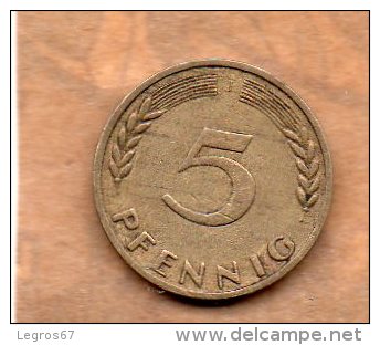 PIECE DE 5 PFENNIG 1950 J - 5 Pfennig