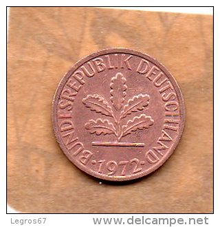 PIECE DE 1 PFENNIG 1972 G - 1 Pfennig