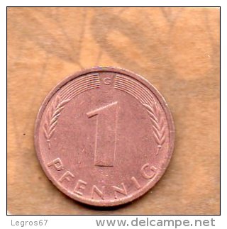 PIECE DE 1 PFENNIG 1972 G - 1 Pfennig