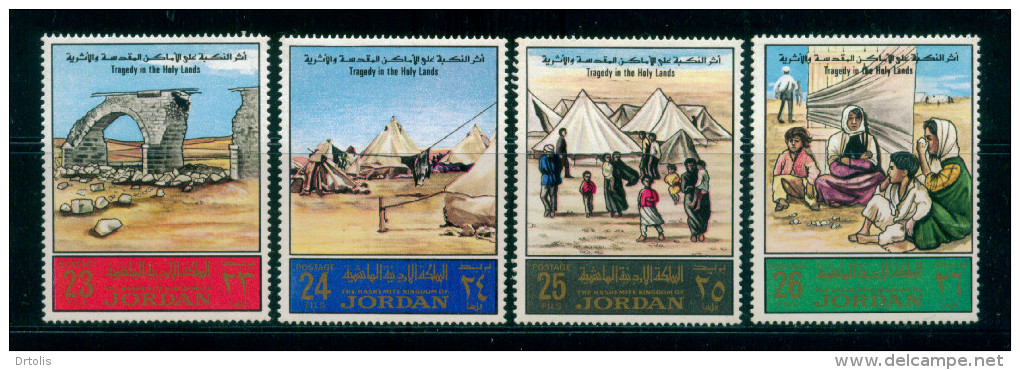 JORDAN / PALESTINE / 7 SCANS / TRAGEDY IN THE HOLY LANDS / MNH / F-VF