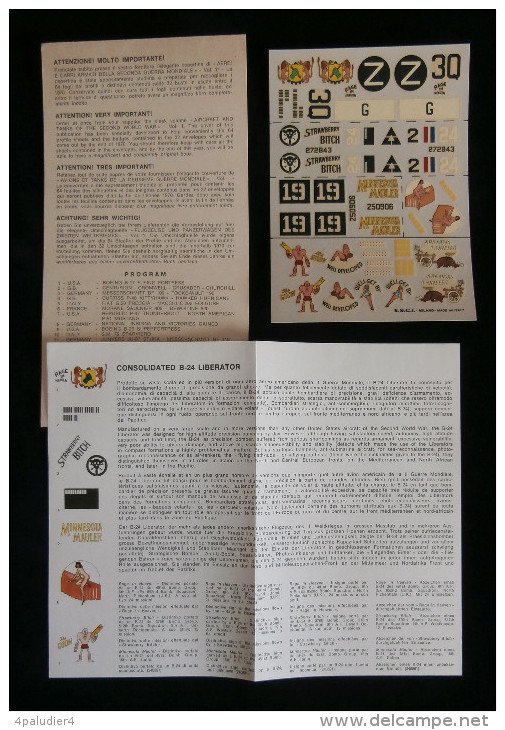 Décalcomanies Decal Set E.S.C.I. AVIATION Consolidated B-24 LIBERATOR 1970/80 WW2 Guerre 39-45 - Avions & Hélicoptères