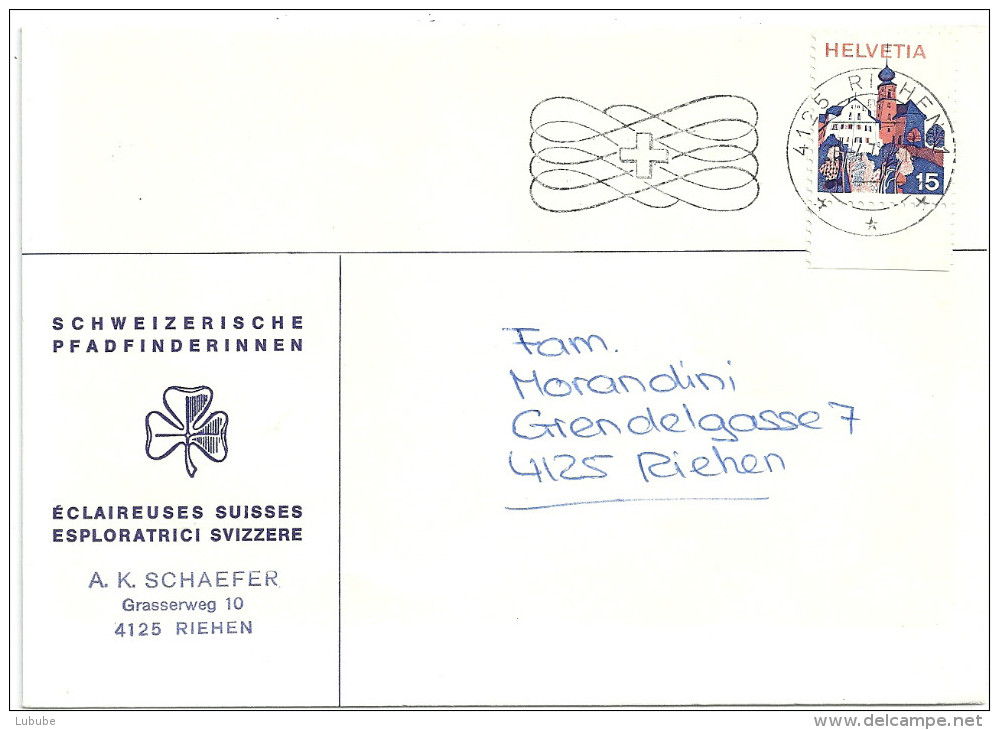 Motiv Brief  "Schweizerische Pfadfinerinnen"          1974 - Brieven En Documenten