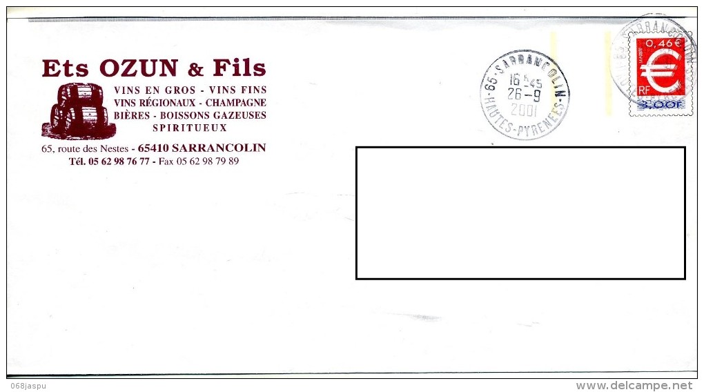 Pap Euro Cachet Sarrancolin  Entete Vin Ozun Theme Tonneau - PAP : Altri (1995-...)