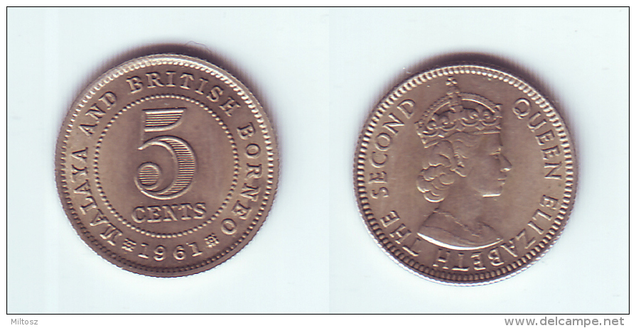 Malaya & British Borneo 5 Cents 1961 - Malasia