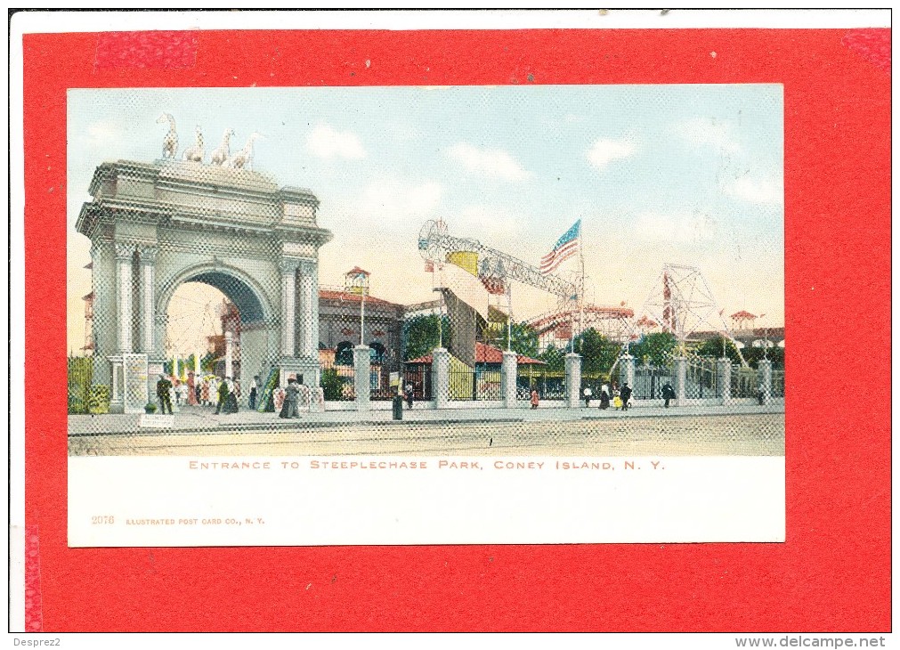 CONEY ISLAND NEW YORK Cpa Fete Foraine Luna Park   2076 Illustrated Post Card C O N Y - Brooklyn