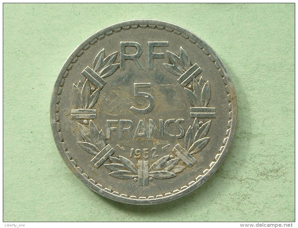 1952 - 5 Francs ( Closed 9 ) KM 888b.1 ( Uncleaned - For Grade, Please See Photo ) ! - Andere & Zonder Classificatie