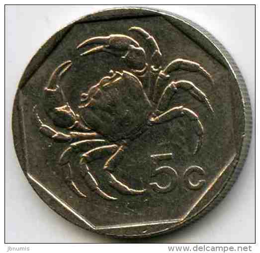 Malte Malta 5 Cents 1991 KM 95 - Malte