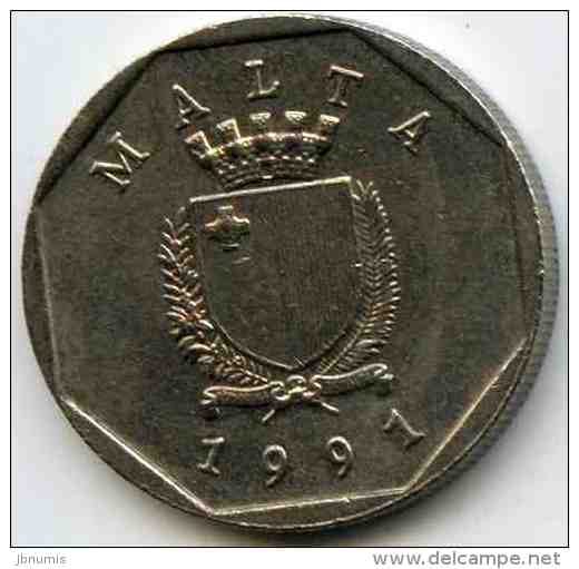 Malte Malta 5 Cents 1991 KM 95 - Malte