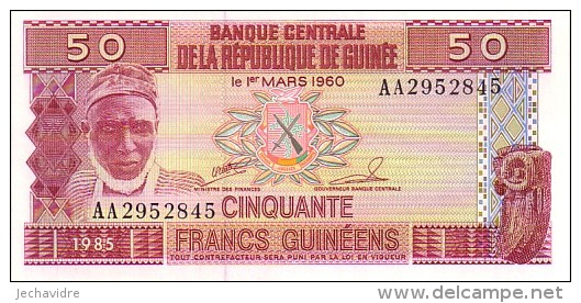 GUINEE  50 Francs Guinéens  Emission De 1985      ***** BILLET  NEUF ***** - Guinea