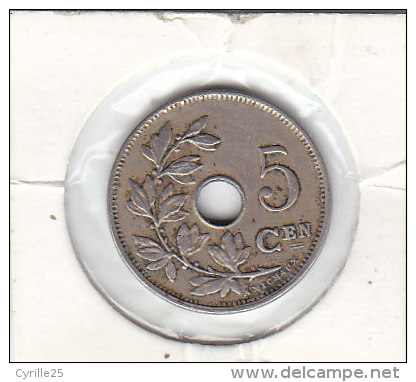 5  CENTIMES Cupro-nickel Léopold II 1914 FL - 5 Centimes