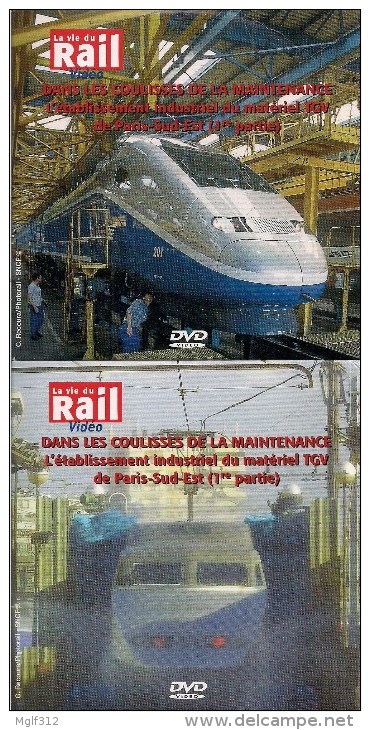 TRAINS : L´ETABLISSEMENT INDUSTRIEL DU MATERIEL TGV DE PARIS-SUD-EST LOT De 2 DVD La Vie Du Rail - Dokumentarfilme