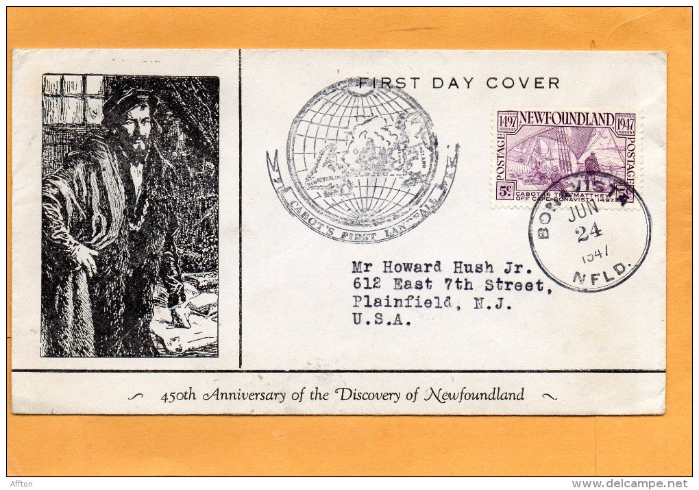 Newfoundland 1947 FDC - 1908-1947