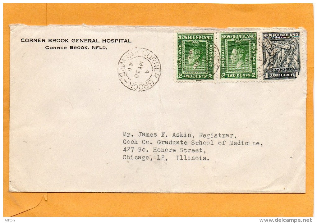 Newfoundland 1946 Cover Mailed To USA - 1908-1947