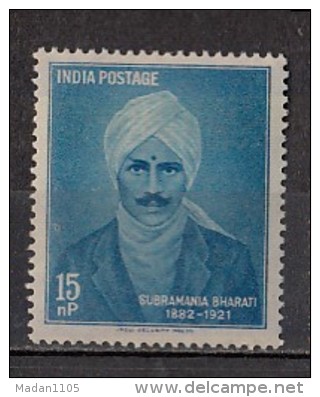 INDIA, 1960,   Subramania Bharati, Poet,  MNH, (**) - Ongebruikt