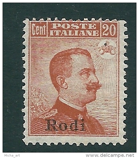 Italian Colonies 1917 Greece Aegean Islands Egeo Rodi No9 No Watermark (senza Filigrana) MH CV 200 EUR!!!!! T0894 - Ägäis (Rodi)