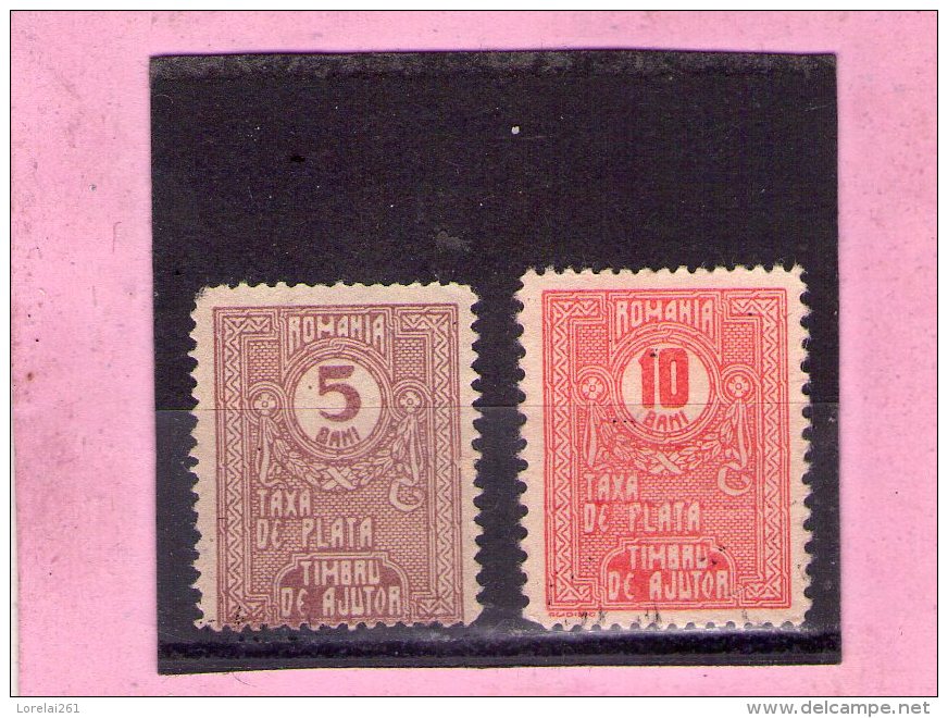 1916 - Timbres TAXE  - Mi No 3/4 Et Yv No 44/45  AUSGABEN - Portomarken