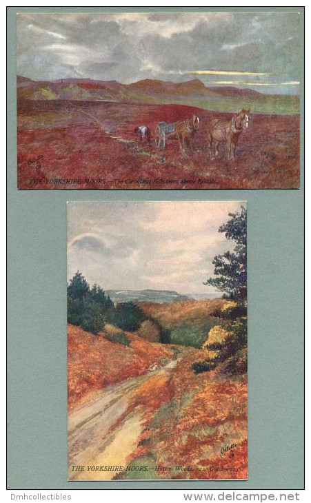 The Yorkshire Moors Set Of 6 Raphael Tuck "Oilette" Postcards 1906 (oo-34) - Other & Unclassified