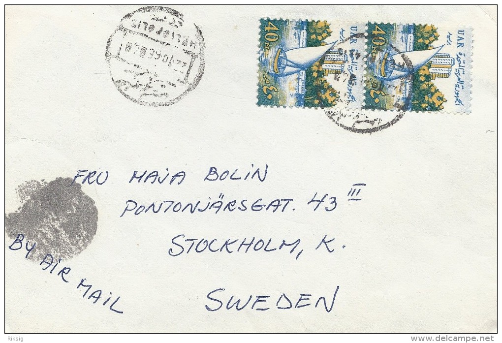Cover Sent To Sweden.  S-1017 - Poste Aérienne