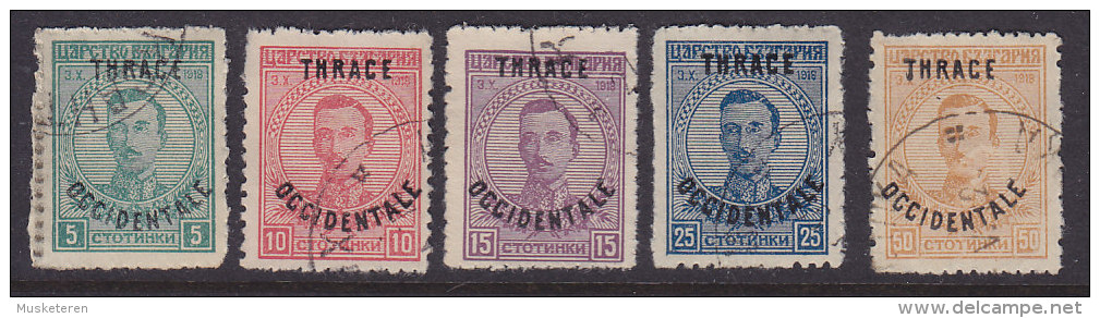 Thrakien Thrace 1920 Mi. 20-25 (-24) Marken Von Bulgarien Overprinted THRACE / OCCIDENTALE (almost) Complete Set - Thrace