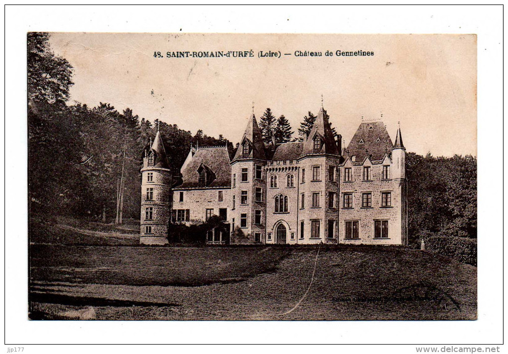 Saint-Romain D'Urfé Vue Sur Le Chateau De Gennetines Genetines Canton Saint Just En Chevalet Ecrite En 1934 - Other & Unclassified