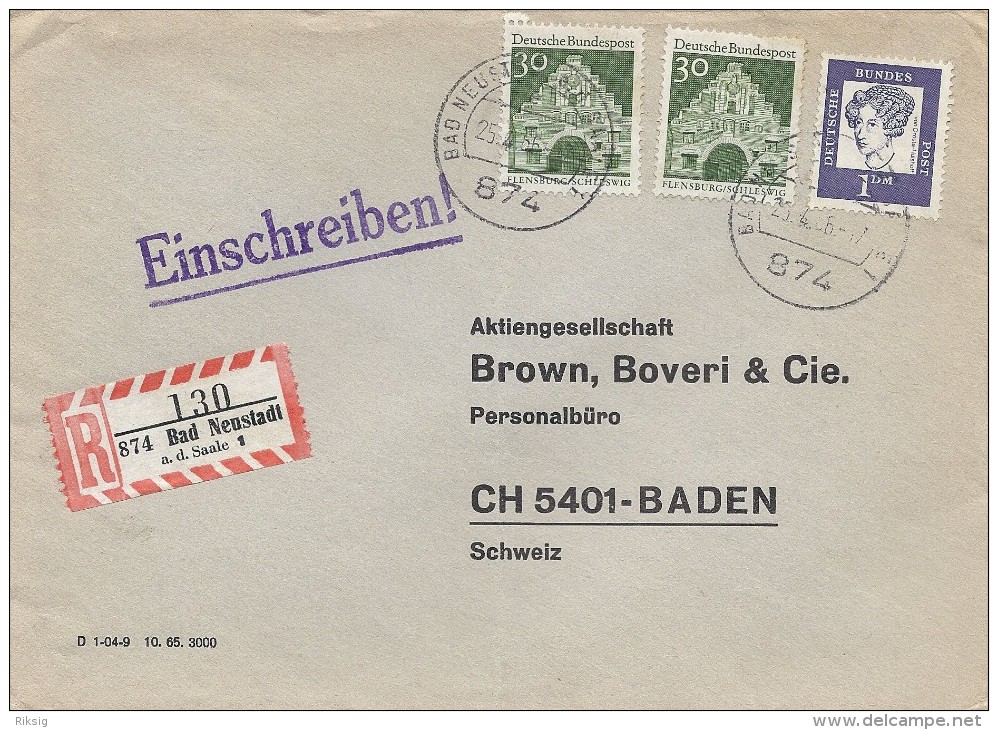 Cover  Einschreiben  Sent To Switzerland      Germany  # 171  # - Sonstige & Ohne Zuordnung