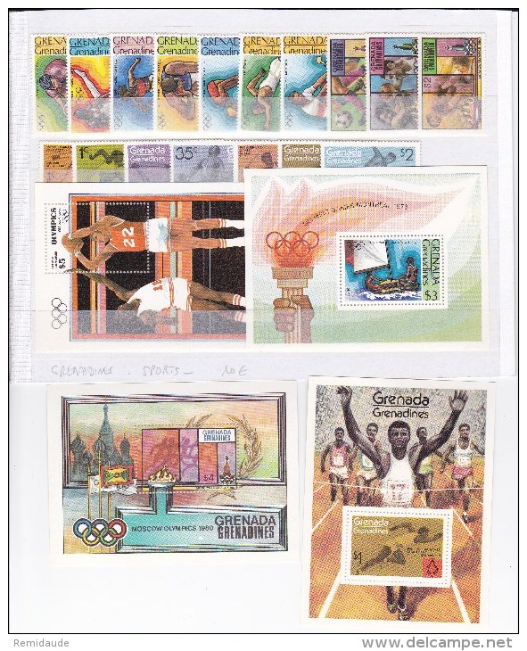 GRENADINES - PETITE COLLECTION De TIMBRES MODERNES ** - THEME : SPORTS - Grenade (1974-...)