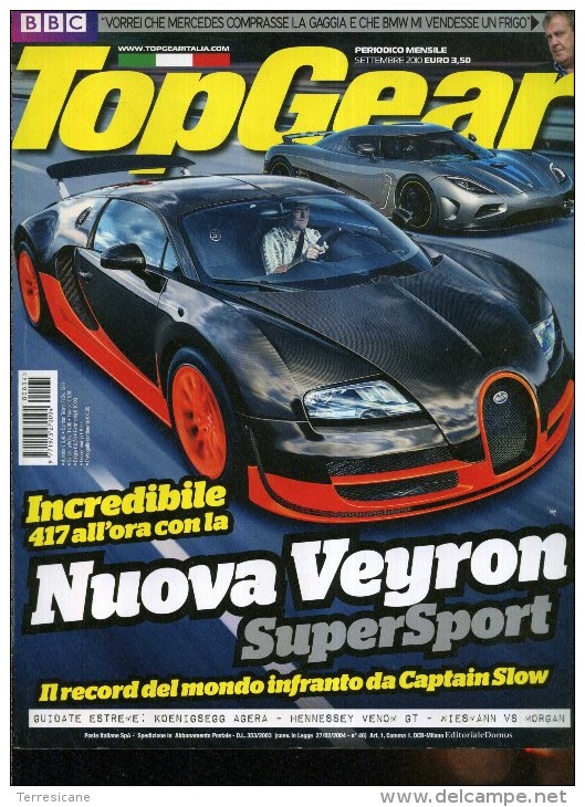 TOPGEAR ITALIA 34 VEYRON AUDI HENNESSEY AGERA VOLVO C30 WESMAN MORGAN - Motoren