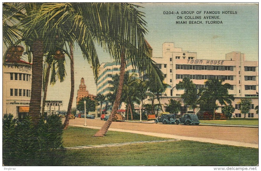 MIAMI BEACH     COLLINS AVENUE    TIMBRE CACHET - Miami Beach