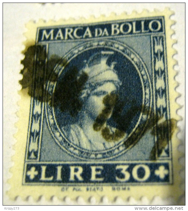 Italy Marca Da Bollo Revenue Stamps 30L - Used - Revenue Stamps