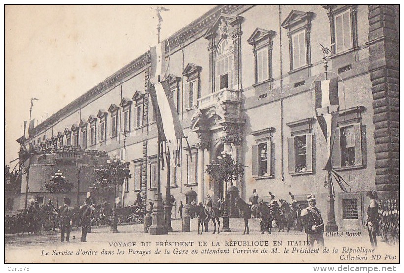 Evènements - Histoire - Militaria - Président Loubet  - Roi Italie Victor Emmanuel III - Receptions