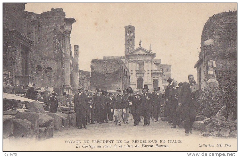 Evènements - Histoire - Militaria - Président Loubet  - Roi Italie Victor Emmanuel III - Recepciones