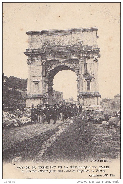 Evènements - Histoire - Militaria - Président Loubet  - Roi Italie Victor Emmanuel III - Receptions