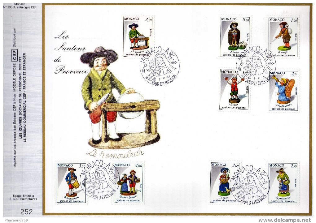 Feuillet Tirage Limité CEF 230 Les Santons De Provence - Covers & Documents