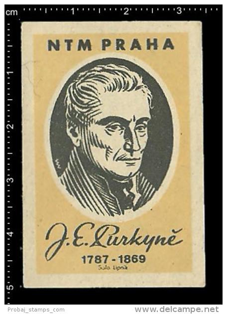 Poster Stamp - Czech Matchbox Label - Jan Evangelista Purkyn&#283; Czech Anatomist And Physiologist Science - Zündholzschachteletiketten