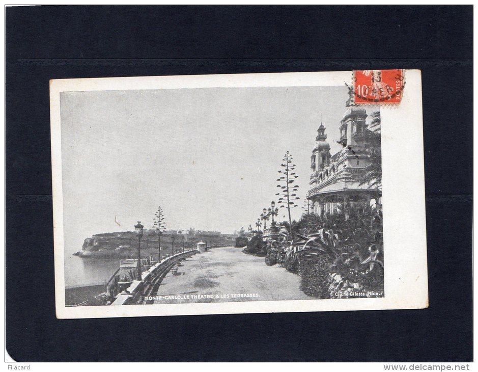 46986   Monaco,   Monte-Carlo,  Le  Theatre  &amp; Les  Terrasses,  VG  1903 - Teatro De ópera