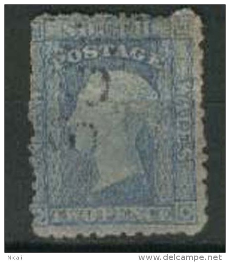 NSW 1860 2d Dull Blue QV SG138 U BS12 - Oblitérés