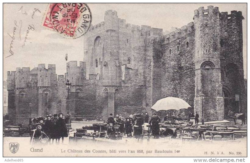 CPU16/  1906 Gent Gand Ed. H.N. à A., Chateau Des Comptes Geanimeerd Animée - Temse