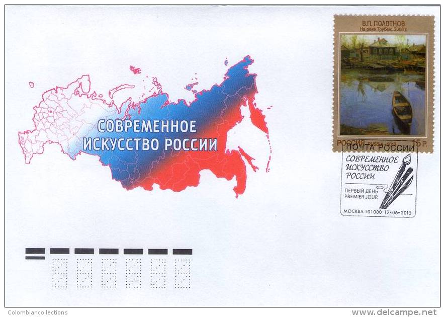 Lote 1942-4, 2013, Rusia, Russia, FDC, Contemporary Russian Art, 3 FDC - FDC