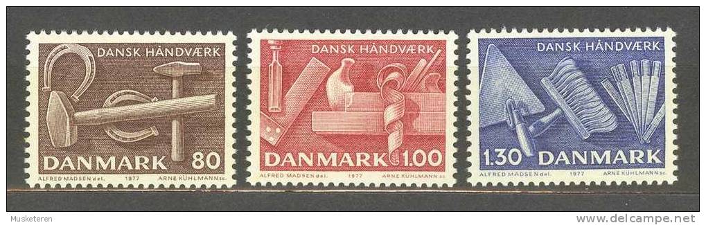 Denmark 1977 Mi. 645-47 Dänisches Handwerk Complete Set MNH** - Unused Stamps