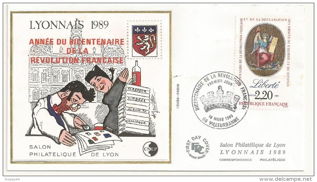 FDC BLOC CNEP N°11 SURCHARGE ANNEE DU BICENTENAIRE. SUR ENVELOPPE DU SALON + TP LIBERTE . - 1980-1989