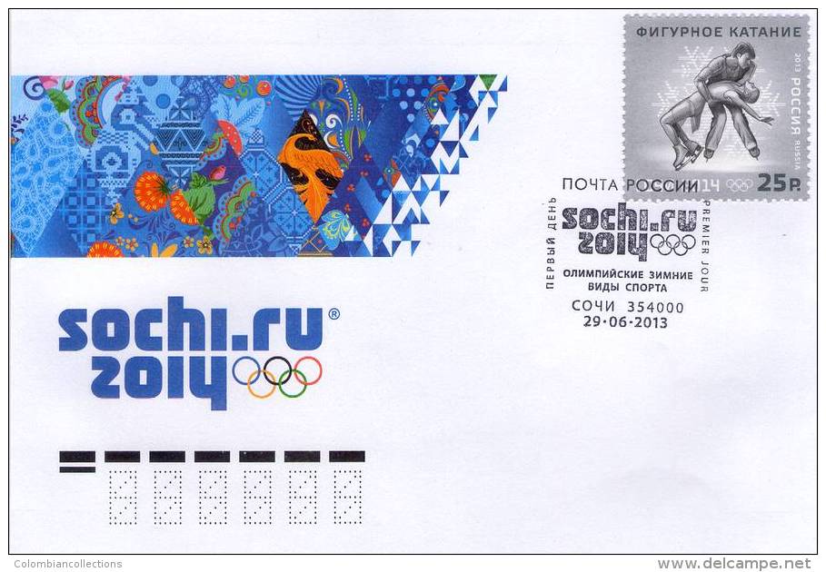 Lote 1949-51, 2013, Rusia, Russia, FDC, Winter Olympics 2014 - Sochi, Russia, 3 FDC - FDC