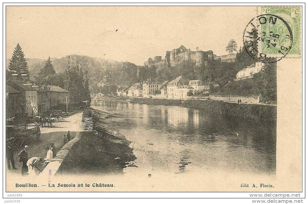 BOUILLON ..-- Semois Et Château . 1905 Vers LA NEUVILLE ( Mr Louis TRAUSCHT , DOUANIER ) .  Voir Verso . - Bouillon