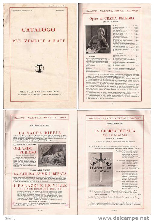 FRATELLI TREVES EDITORI MILANO CATALOGO VENDITE A RATE 1929 - Altri & Non Classificati