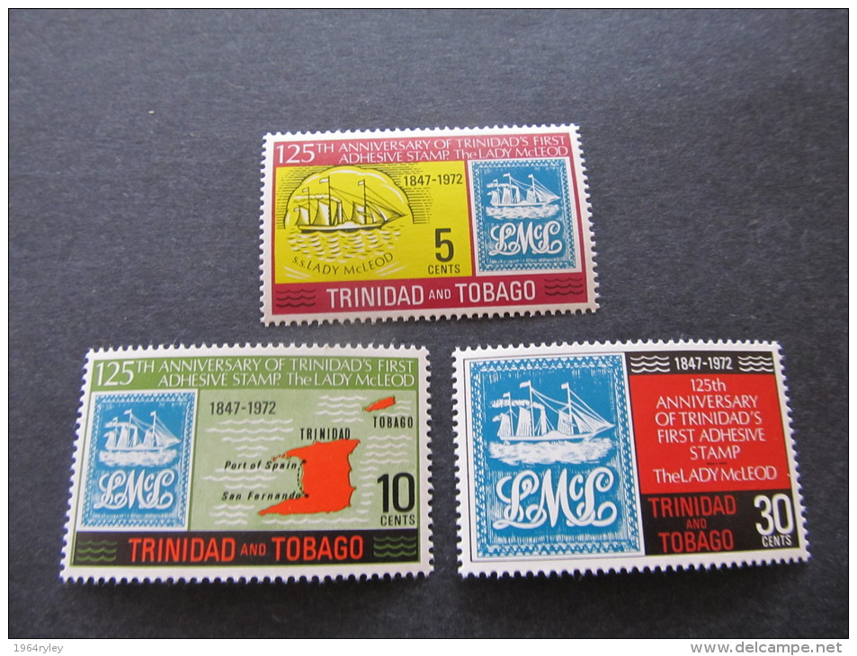 TRINIDAD & TOBAGO - 1972 First Stamp - Sc 216/218 Mh* - Trindad & Tobago (1962-...)