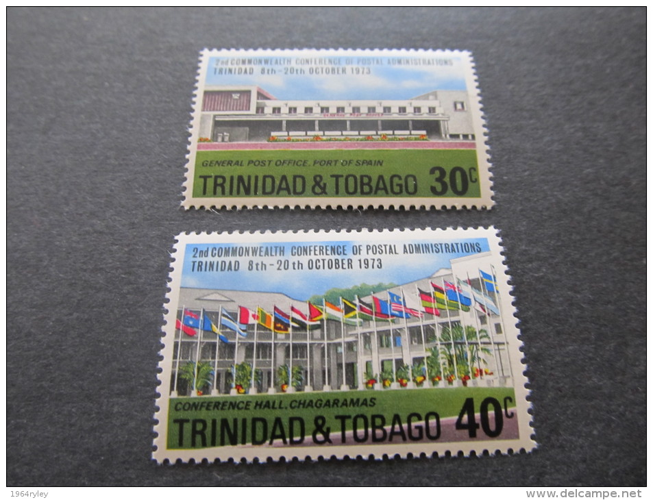 TRINIDAD & TOBAGO - 1973 Postal Conference  Mh* Sc 239/240, Mi 322/323, Yv 326/327 - Trinidad & Tobago (1962-...)