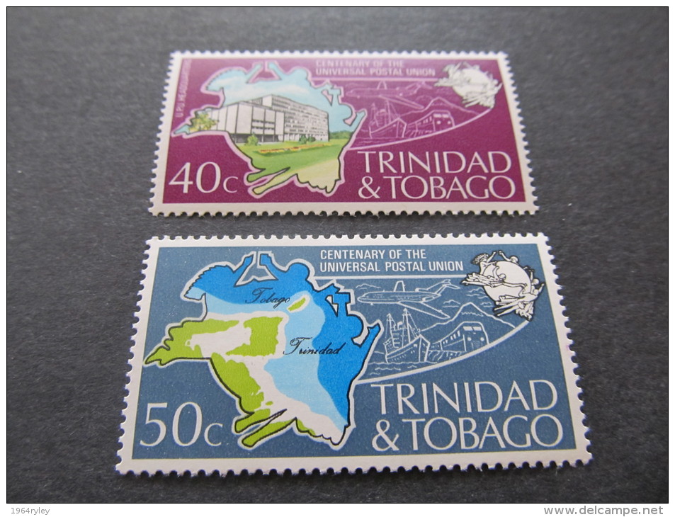 TRINIDAD & TOBAGO - 1974 UPU Mh* Sc 243/244, Mi 328/329, Yv 332/333 - Trinidad & Tobago (1962-...)