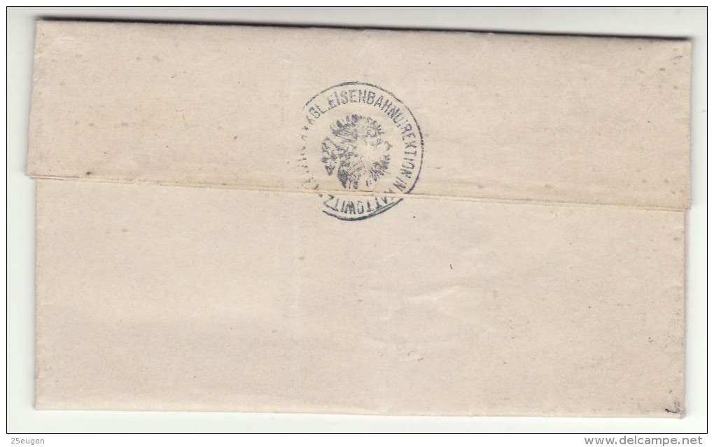 POLAND / GERMAN ANNEXATION 1911 LETTER  SENT FROM  KATOWICE TO PLESZEW - Lettres & Documents