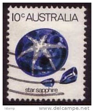 1974 - Australian Gem Definitive Issue 10c STAR SAPPHIRE Stamp FU - Oblitérés