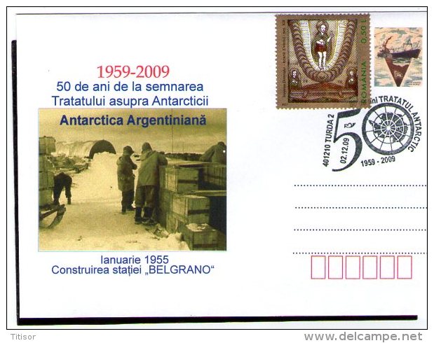 Antarctic Treaty - 50 Years. "Belgrano" Argentinian Antarctic Station (building). Turda 2009. - Antarktisvertrag